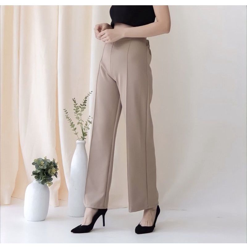 Celana Kulot Cubit Scuba Wanita | KULOT SCUBA CUBIT PREMIUM TEBAL | Kulot Scuba Premium High Waist |