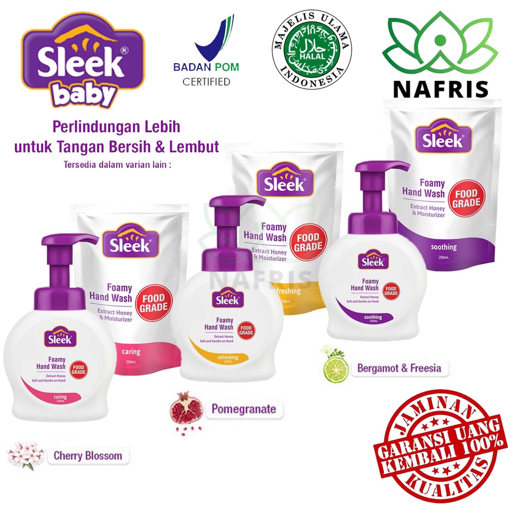 ♥️Nafris♥️Sleek Foamy Hand Wash Botol &amp; Refill 250 ml|Sabun Cuci Tangan Busa