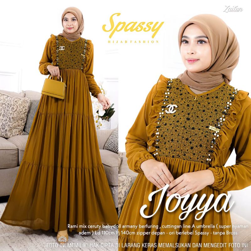 GAMIS TERBARU JOYYA MAXY DRESS MUSLIM PREMIUM ORIGINAL SPASSY HIJAB