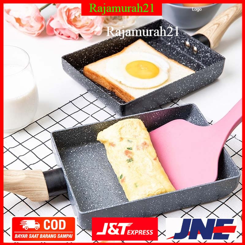 Panci Penggorengan Telur Tamagoyaki Omelet Egg Fyring Pan Non-stick - Gray - 7CHX1JGY