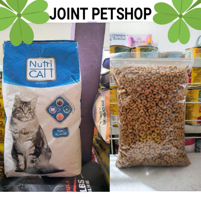 ( 5 PCS ) Makanan Kucing Nutri Cat Tuna Flavour Kemasan 1KG / Cat Food Nutricat