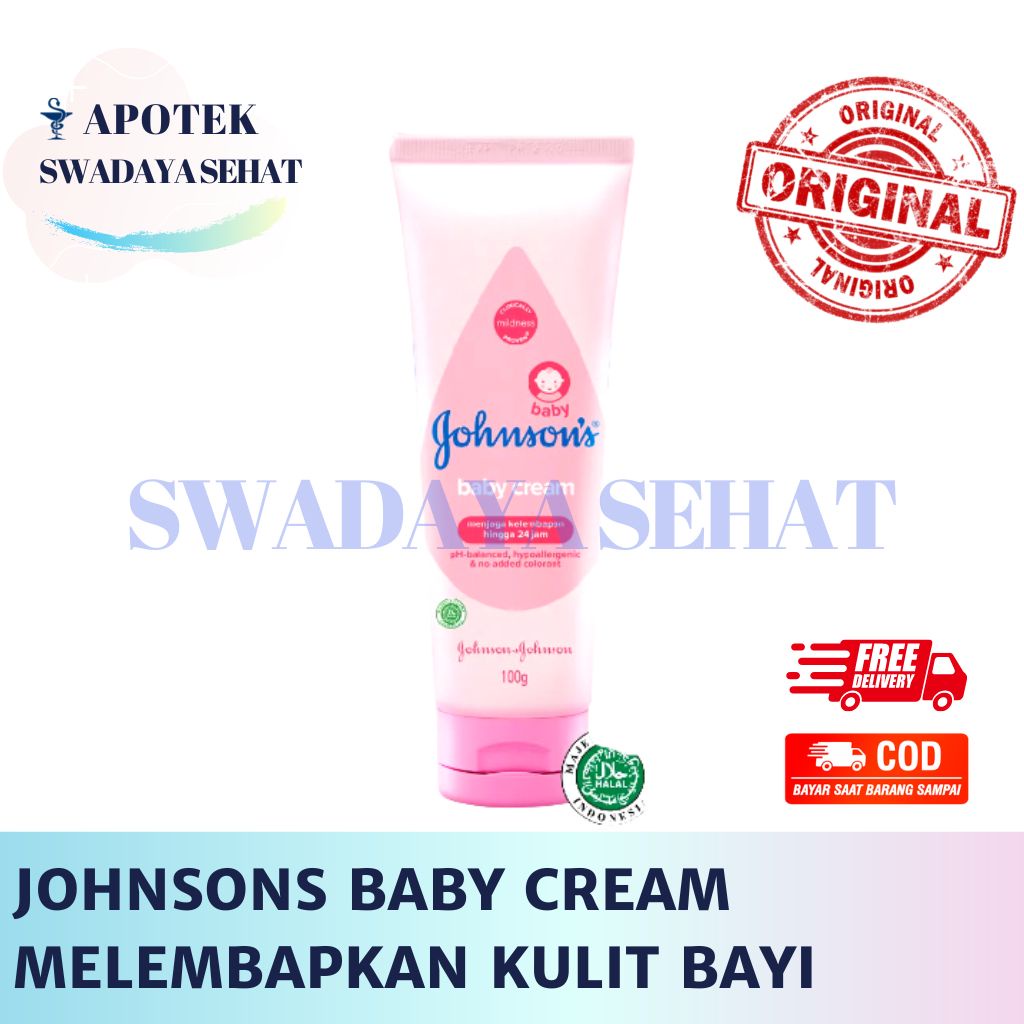 JOHNSONS BABY Cream 100 Gram - Krim Kulit Bayi 50GR Johnson Lembab Kelembaban