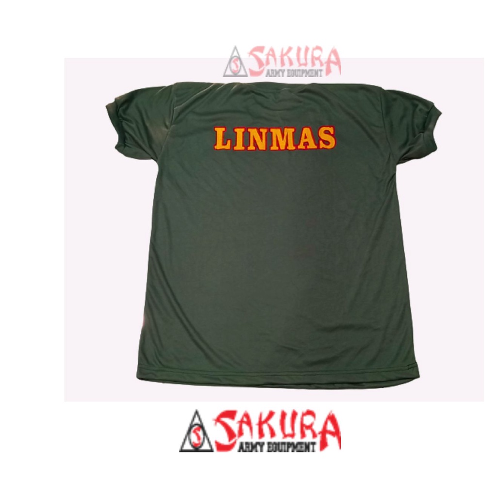 Kaos Oblong Linmas Hansip Hijau Gelap