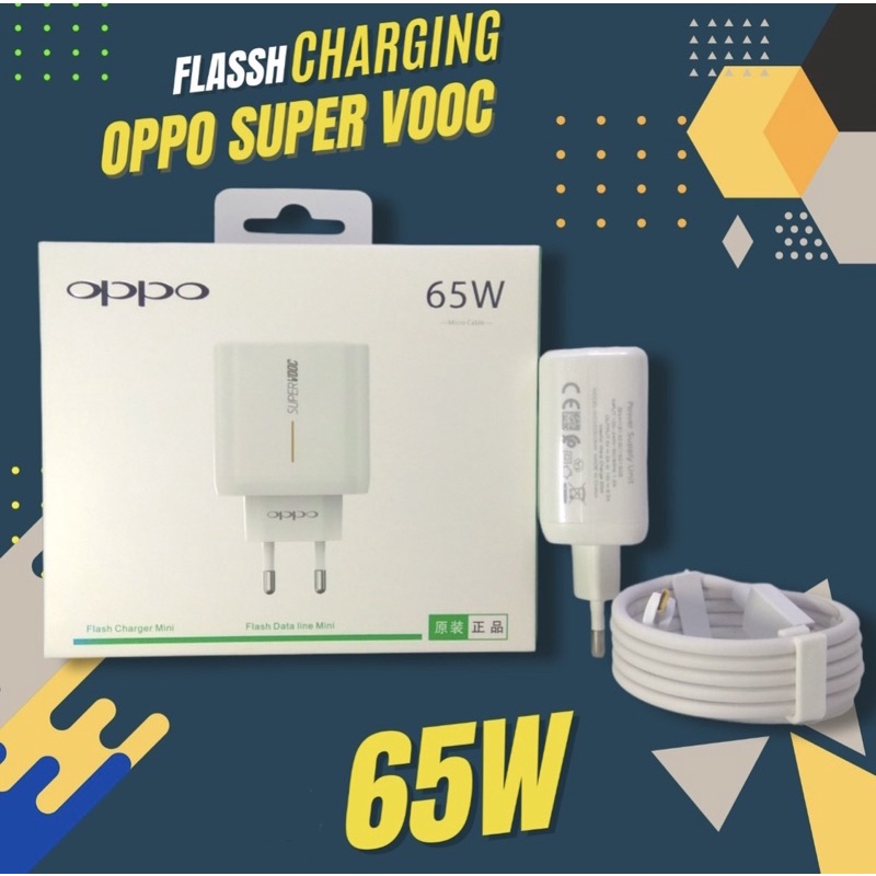 Charger OPPO REALME 65W SUPERVOOC TYPE C USB Fast Charging ORIGINAL