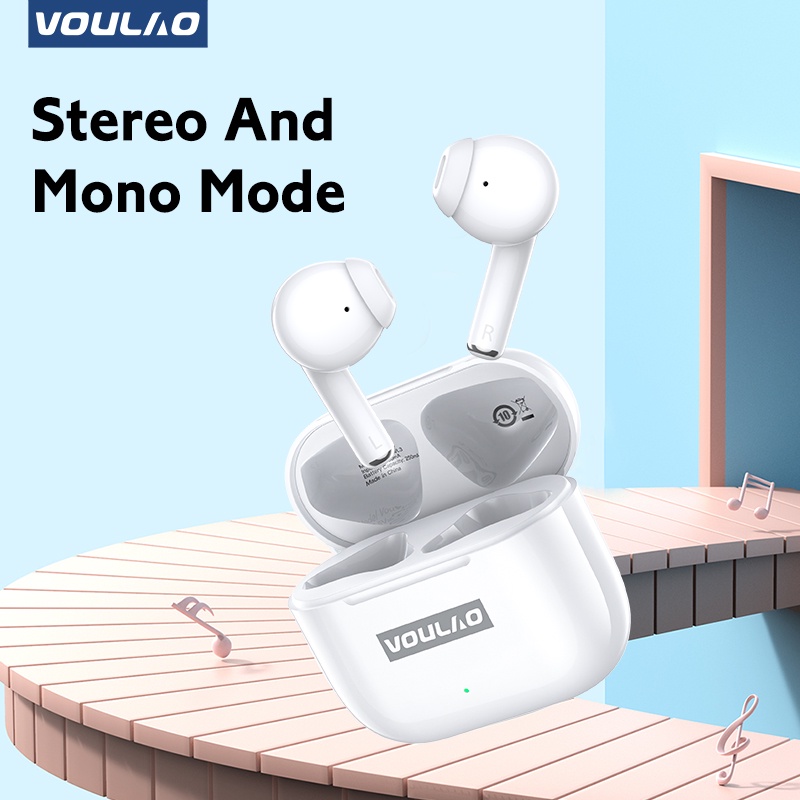 VOULAO VL3 TWS Earphone Stereo headset bluetooth 5.3 Wireless Gaming Earbuds HIFI Mendukung Android/IOS With Microphone  Stereo