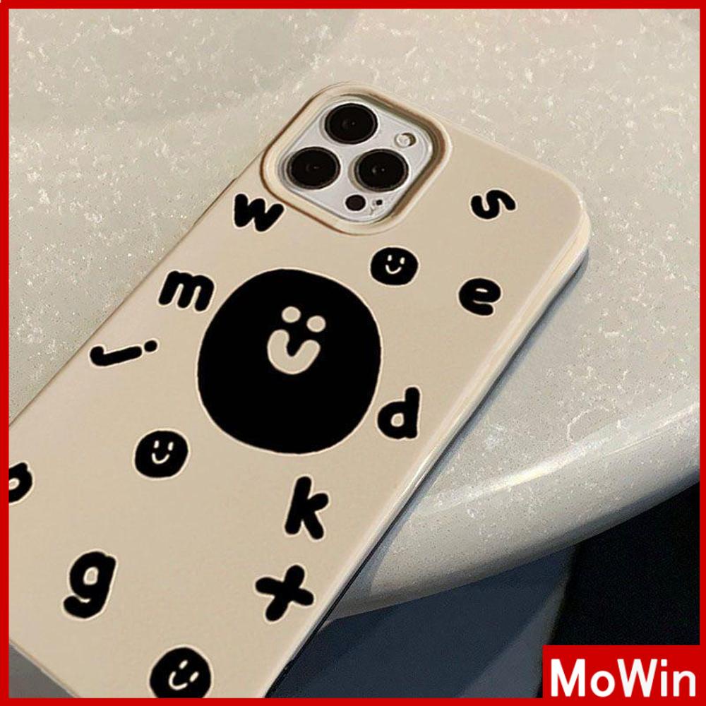 For iPhone 14 Pro Max iPhone Case Khaki Gray TPU Soft Shell Shockproof Protection Camera Smile Cute Style Compatible For iPhone 13 Pro max 12 Pro Max 11 Pro Max xr xs Max 7Plus 7 8