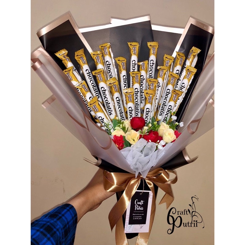 

Buket snack (chocolatos)/buket wisuda/kado ulangtahun/ buket jajan