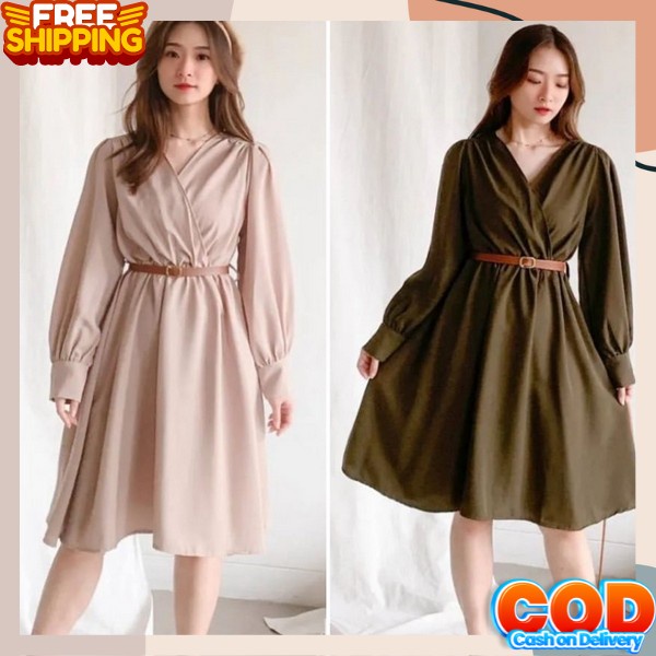 Gaun Pesta Natal Kekinian Dress Natal Wanita Terbaru Deres Natalan Murah Dreas Ntal Remaja Baju Dres
