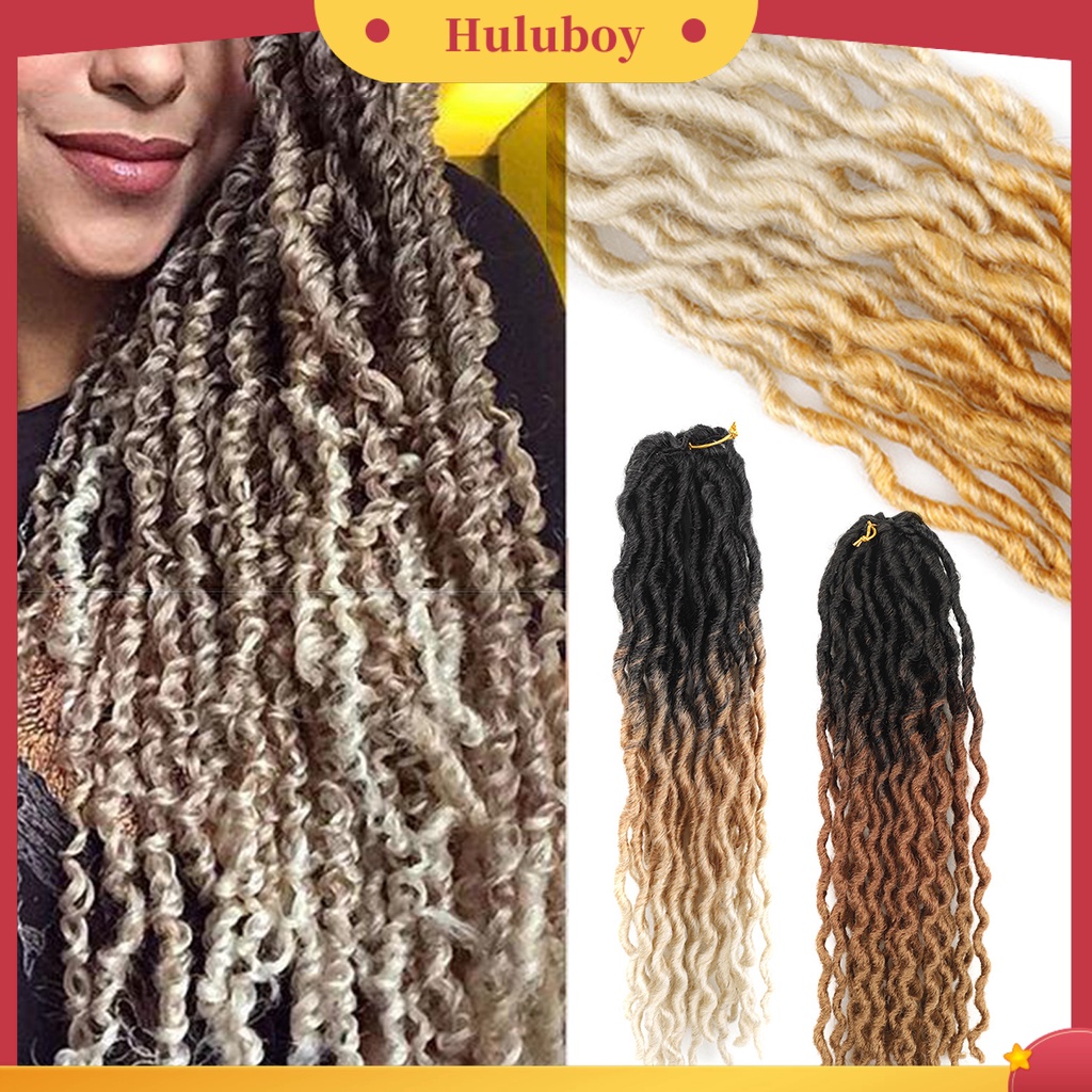 Wig Rambut Kepang Keriting Gimbal Tebal Warna Hitam Untuk Wanita