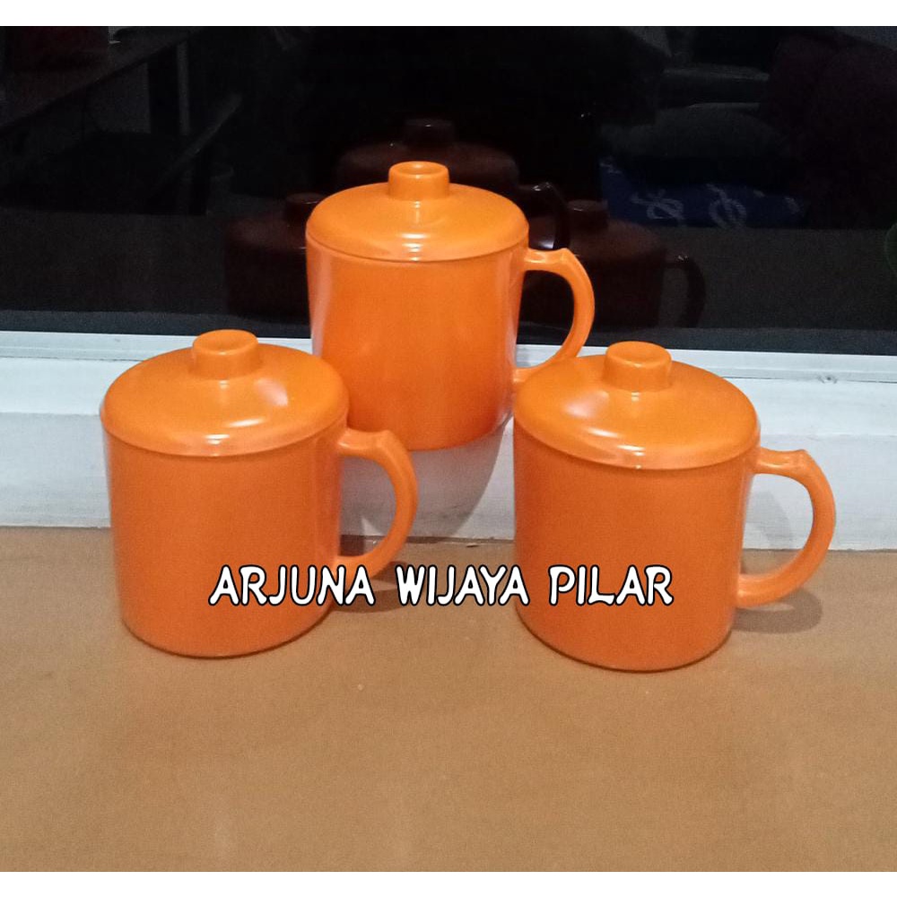 Mug + Tutup 710 - Mug Tutup Melamine