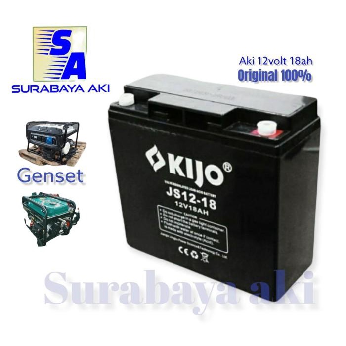 Aki Ups Battery Aki Genset 12V 18Ah 12V 17Ah 12Volt 18Ah Kijo