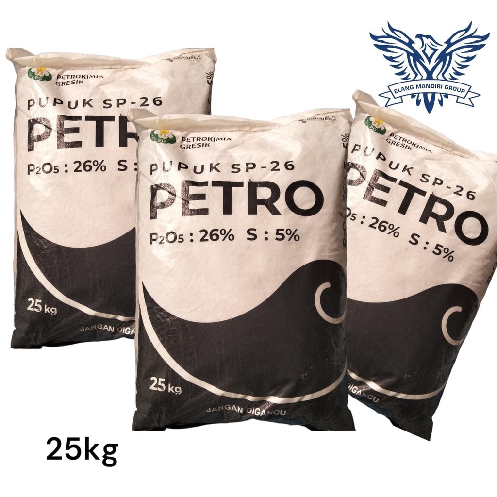 Pupuk SP 26 PETRO 25kg kandungan P2O5 26% S 5%| TSP Petro