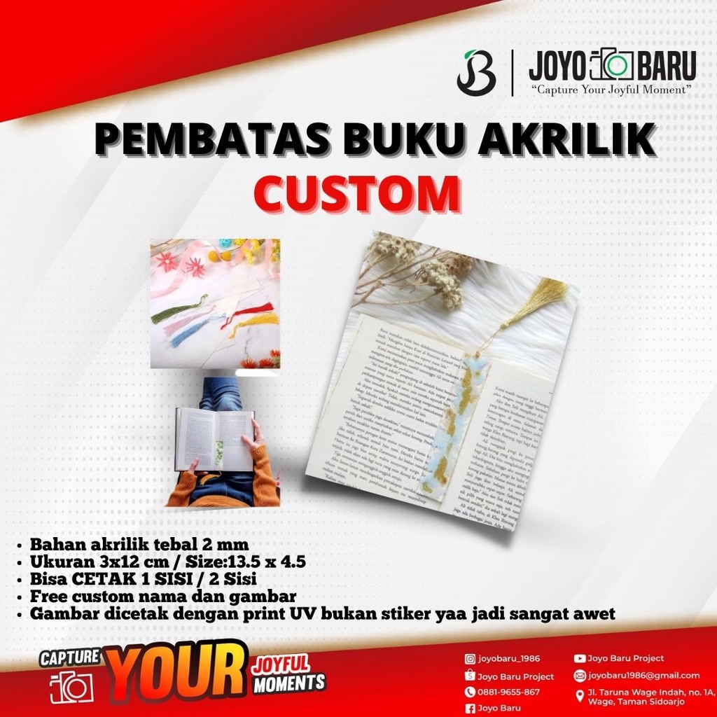 

Pembatas Buku Aklirik/Resin Bookmark