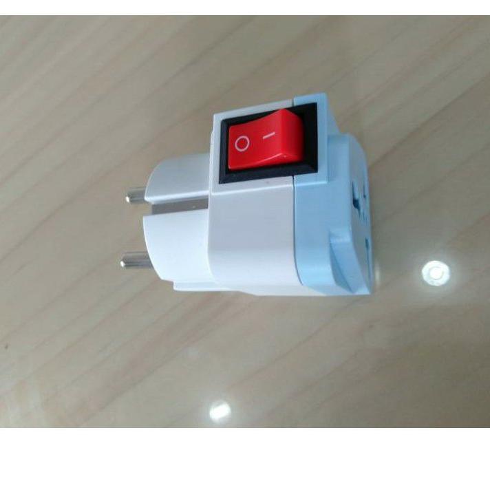 ㆁ Over steker adaptor 3 ke w universal skakel on off SNI over steker hp laptop sambungan ㊜