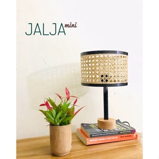 JALJA mini table lamp | lampu meja | lampu rotan | lampu tidur estetik | lampu bambu | lampu dekorasi | lampu belajar | lampu edison | lampu tidur | lampu nakas | lampu baca