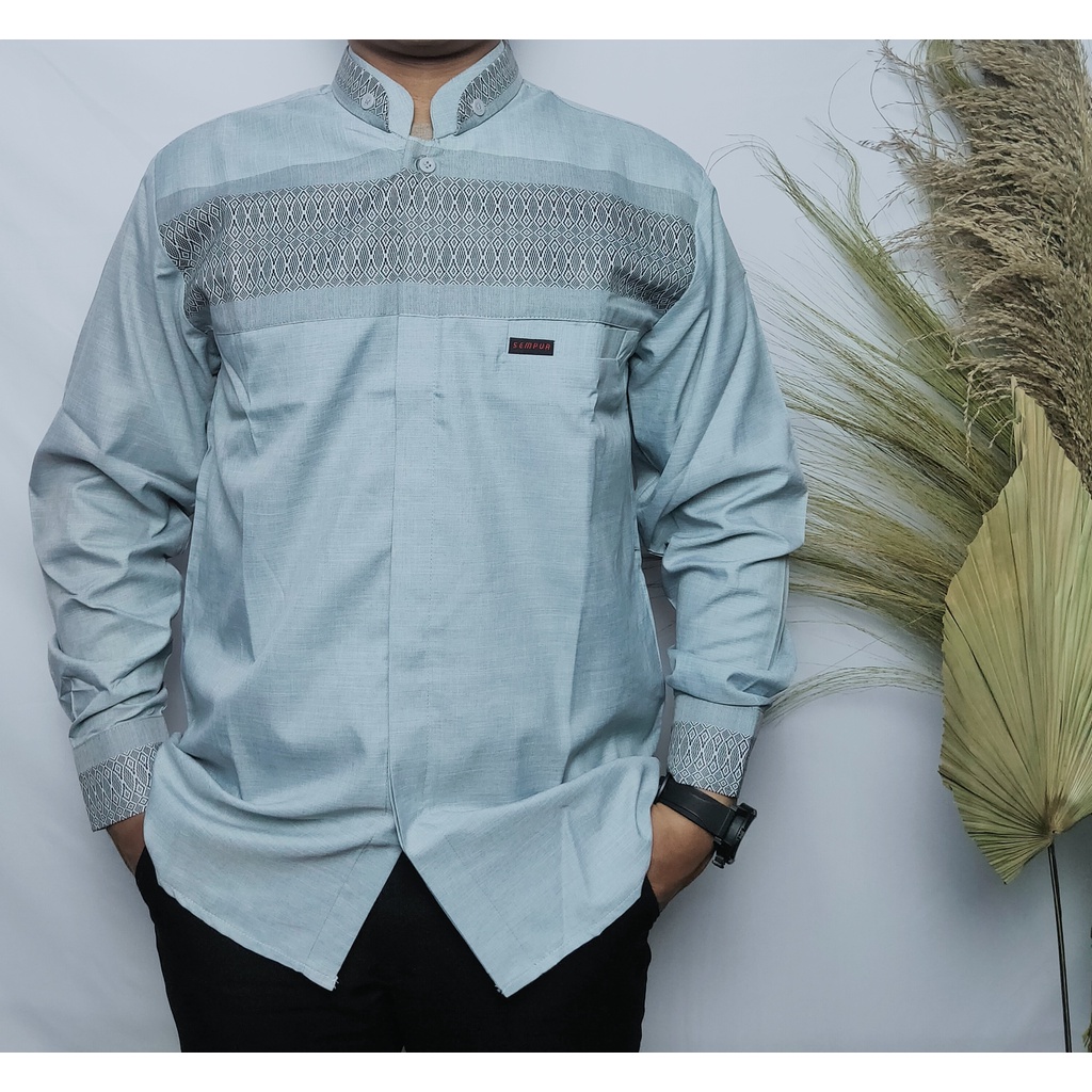 kemko Kemeja koko/Koko pria kemko sultan motif songket/dobi warna real pict
