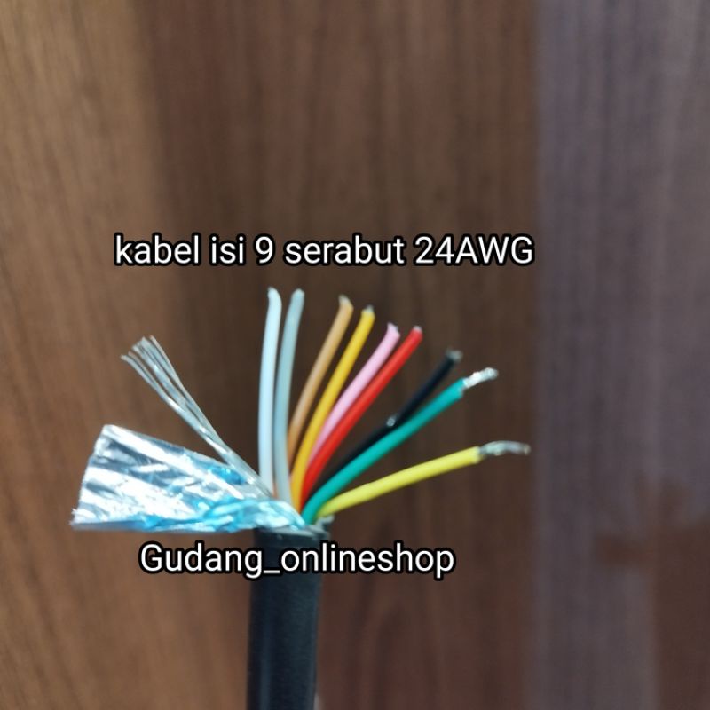 Kabel isi 9 Data Serial Serabut 24 AWG Brother Union Permtr