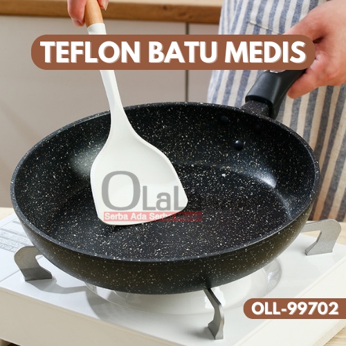 ( OJE ) WAJAN PENGGORENGAN BATU MEDIS PANCI TEFLON ANTI LENGKET MULTIFUNGSI TM-99701 / TM-99702 / TM-99705