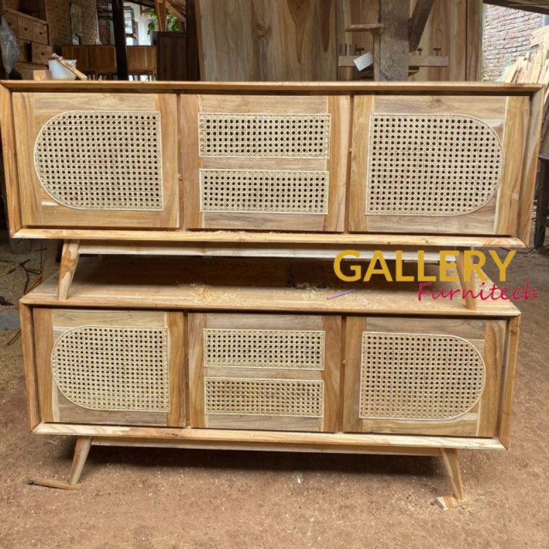 Credenza Rotan Jati - Meja Tv Rotan Jati