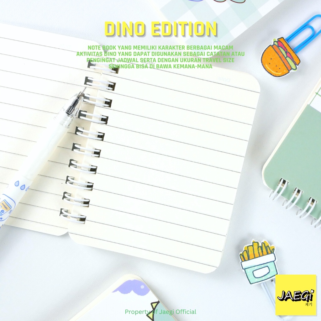

[Whispers] JAEGi - Small Note Book / Buku Catatan A7 50 Lembar Dino Edition