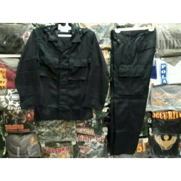 Best Product Seragam PDL Hitam - Seragam SECURITY - Satpam - Brimob - Fkppi - Gada Pratama