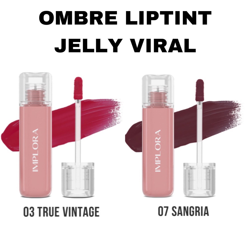 *galerybeautysemarang* paket hemat ombre dari implora terbaru liptint jelly tint implora 03 true vintage  + 07 sangira