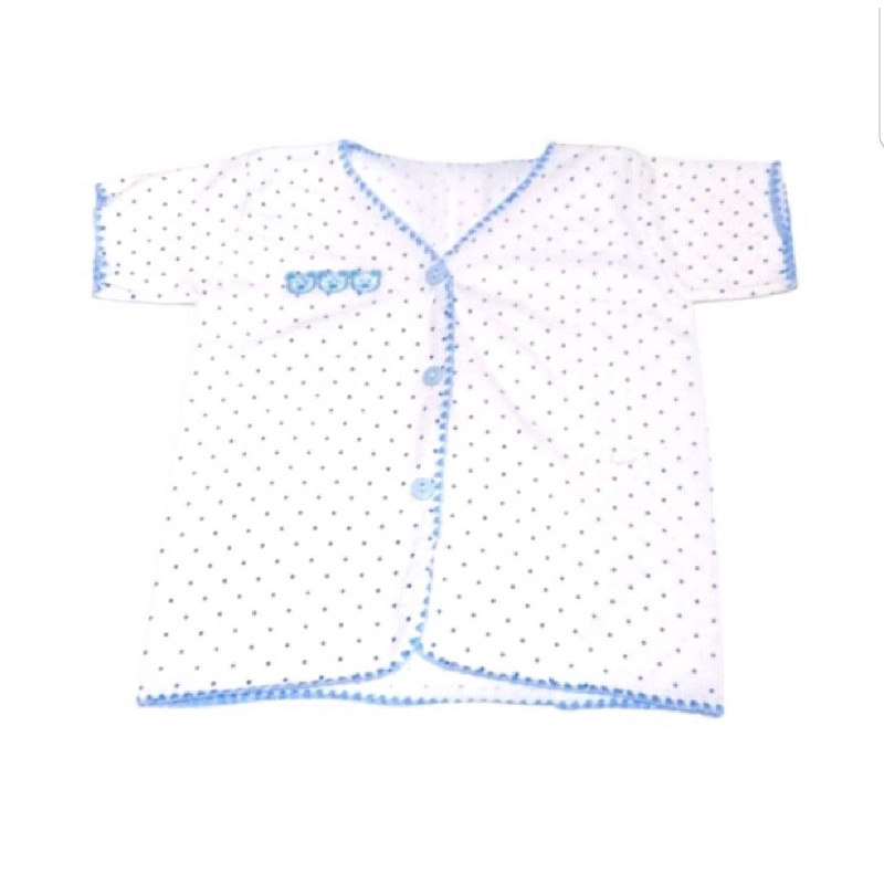 6 Pcs Baju Bayi Lengan Pendek Polkadot Boneka / Baju Pendek Polkadot Newborn isi 1/2 Lusin