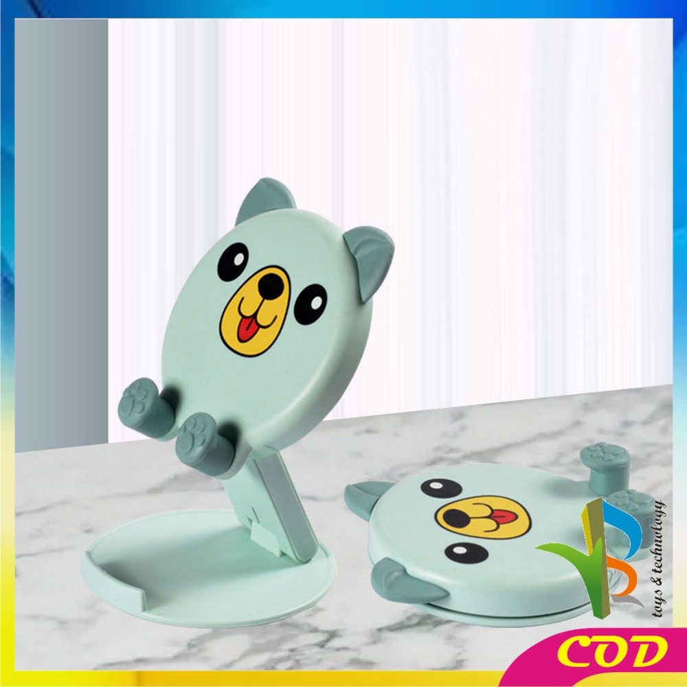 RB-C727 Stand Holder Lipat Motif Animal Karakter Lucu Folding Dekstop Dudukan Hp Multifungsi / Phone Holder Hp Untuk Penyangga Ponsel Tatakan Handphone