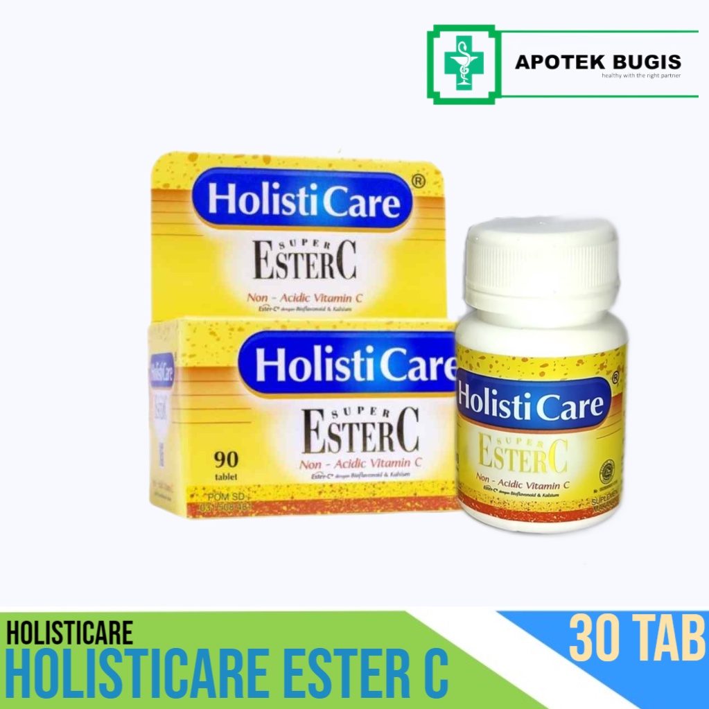 Holisticare Super Ester C Isi 30 Tablet Vitamin C Bantu Daya Tahan Tubuh dan Aman Lambung