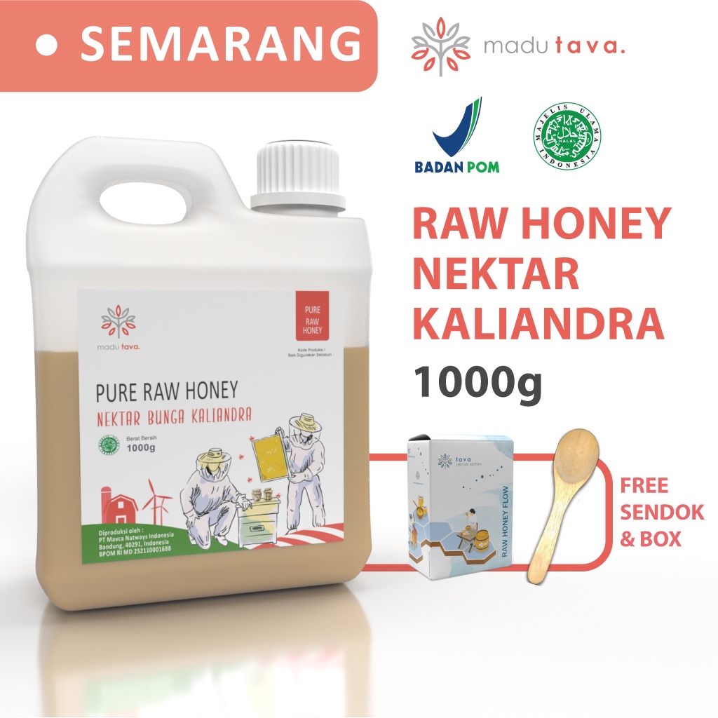 

Madu Murni Asli Tava Nektar Kaliandra 1kg Grade A 100% Alami Pure Natural Raw Honey