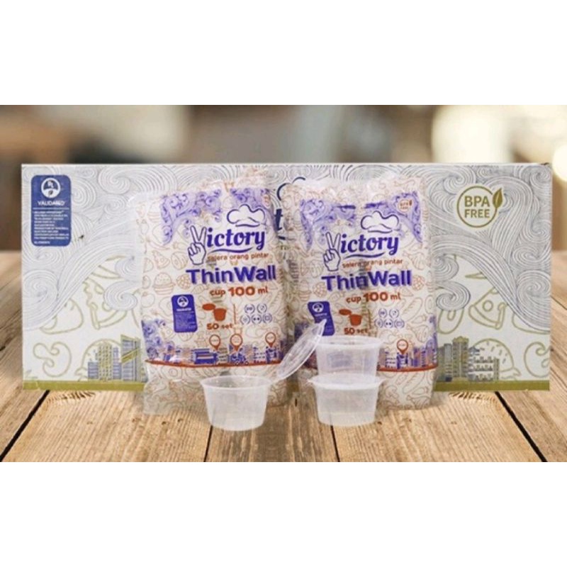 Thinwall Cup 100 ml merk Victory Cup Sambal Cup Pudding