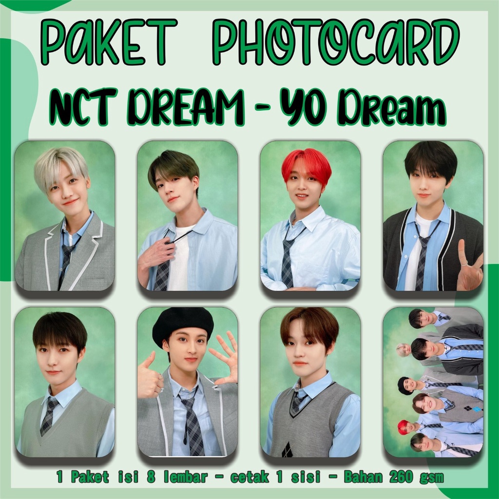 8 lbr - (BISA COD) PAKET PHOTOCARD NCT DREAM VIBE 2022 CONCERT PC NCT DREAM GLITCH MODE FOTO CARD NC
