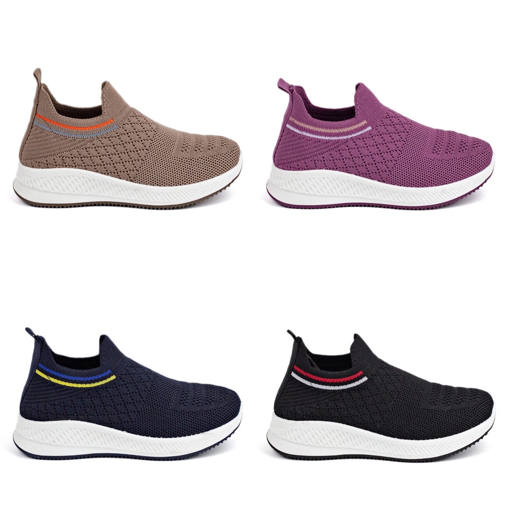Sepatu Rajut Import /Anak Anak /Sepatu Casual Olahraga Premium Cewek Cowok List A1130