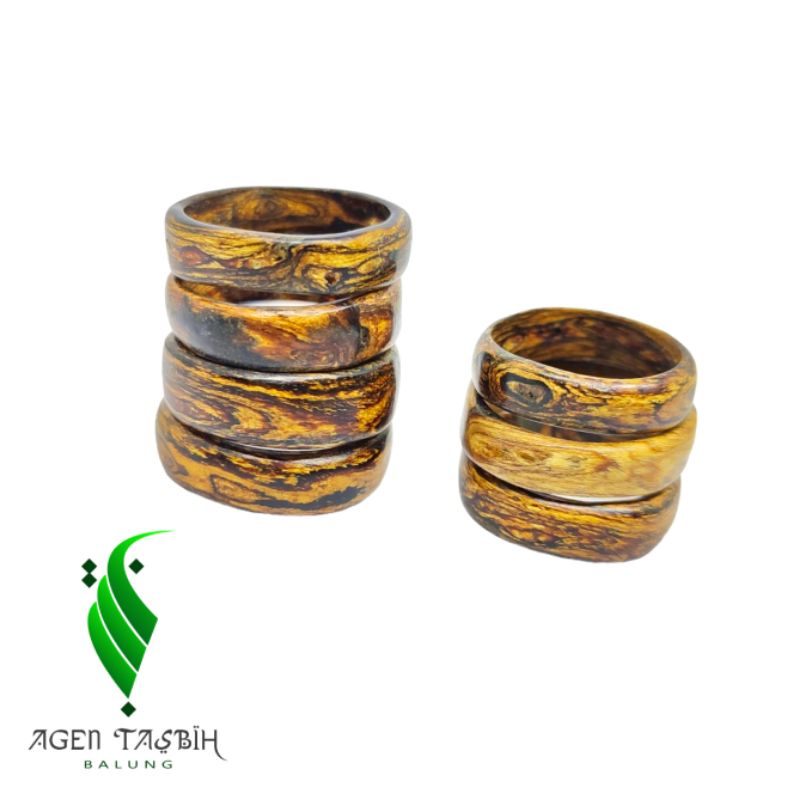 Cincin Akar Bahar Brahma Motif Lengkung, Size 16mm-19mm