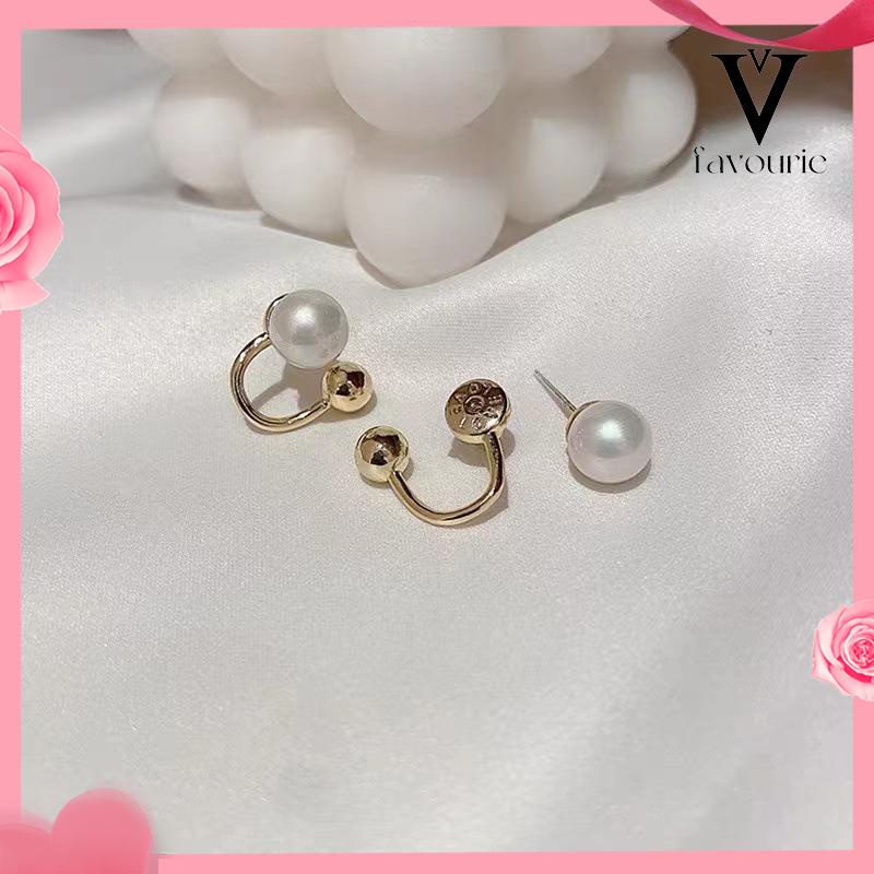 CODAnting Mutiara Temperamen Anting Desain Sederhana Wanita S925 Anting Kepribadian Perak S925-FA