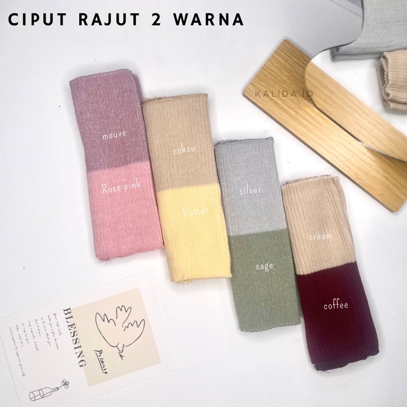 BANDANA CIPUT RAJUT MURAH -//POLOS ANTI PUSING DUA WARNA