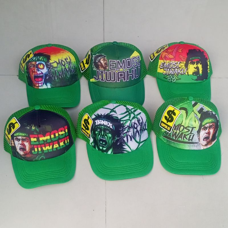 TOPI TRUCKER/topi jaring topi persebaya hijau murah topi bonek