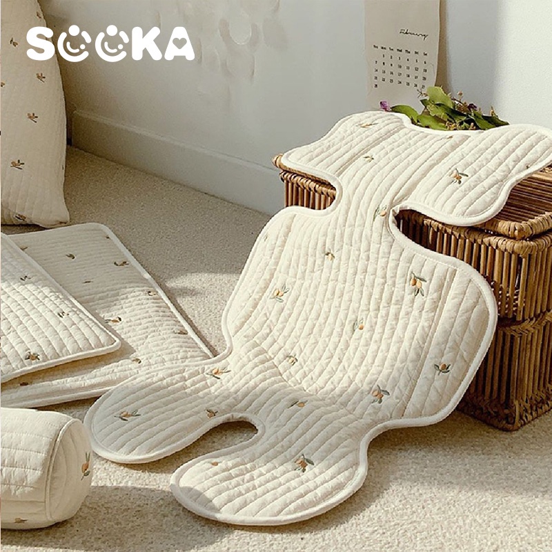 SOOKA Bantal Alas Stroller Bayi/Kursi Makan - Stroller Cushion Pad Motif Dengan Isi Kapas Murni Bantalan Lembut  SK-EBA1109