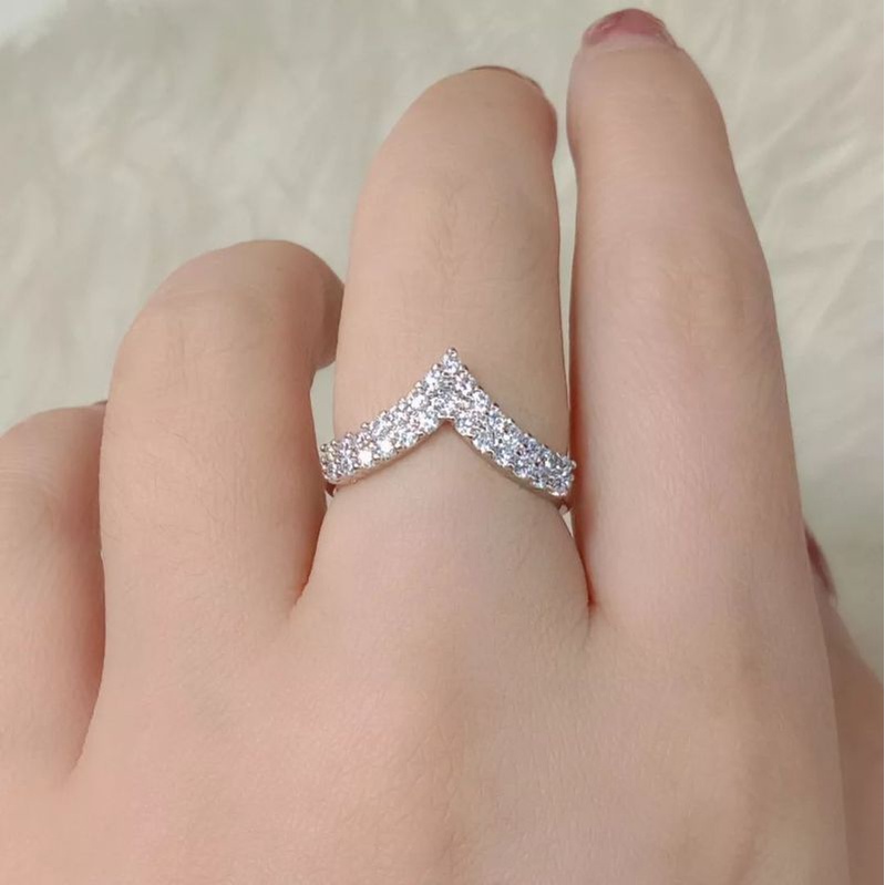 La Vienne - Cincin Titanium Wanita - Florence - Berlian nya Berkilau Tidak Buram - Bisa COD