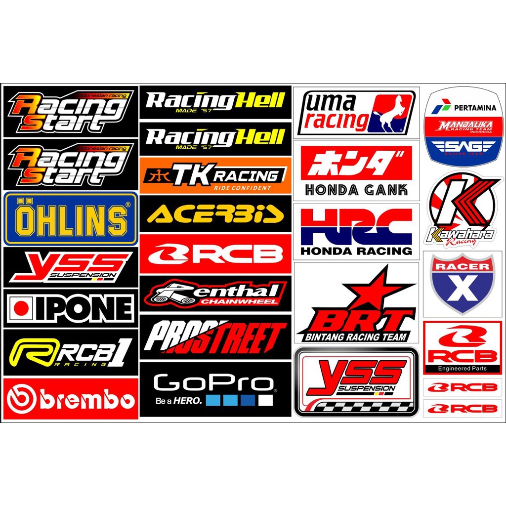 termurah stiker racing prostreet / stiker racong acak