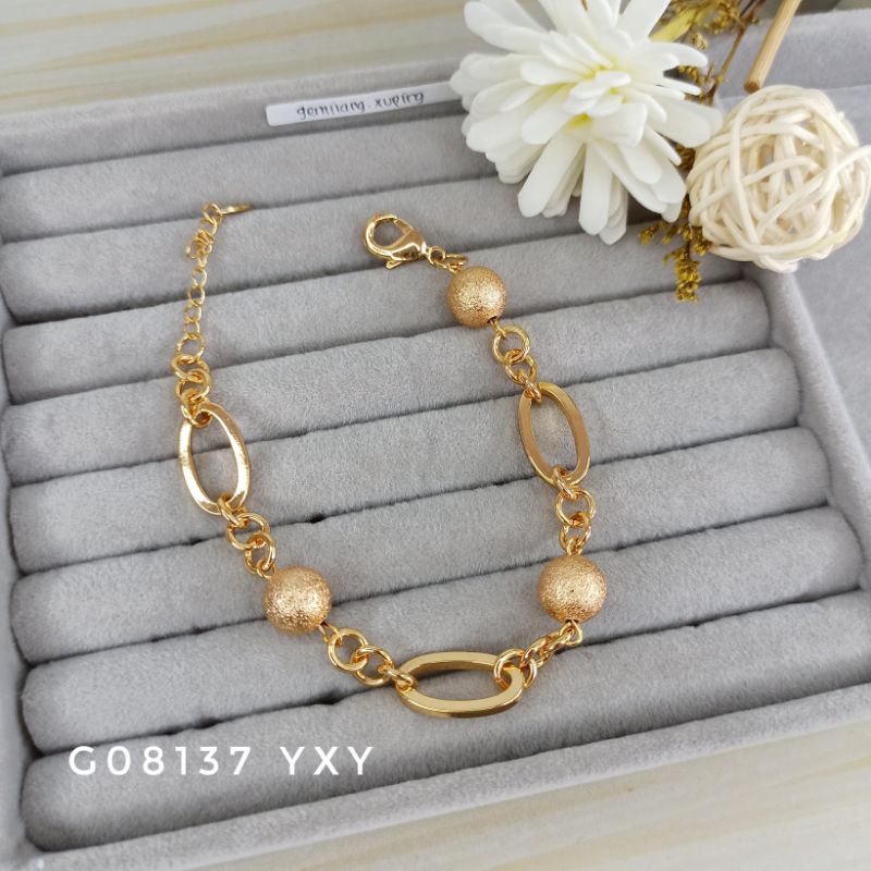 Gelang Yaxiya Jurai Bola Gold G08137