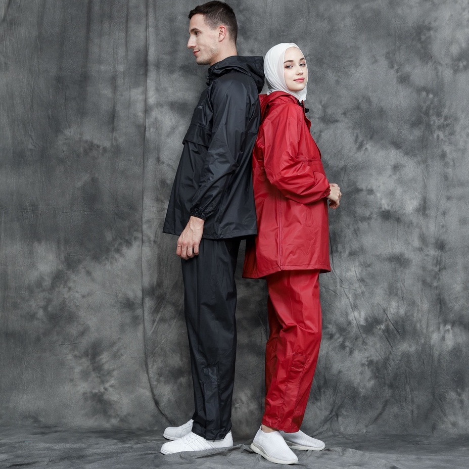 HOODJAS KANGAROO RAINCOAT Paket Couple Jas Hujan Kangguru Anti Bocor Jas Hujan Saku Kangguru Pria Wanita Dewasa Anti Air Bahan PVC Nylon Waterproof