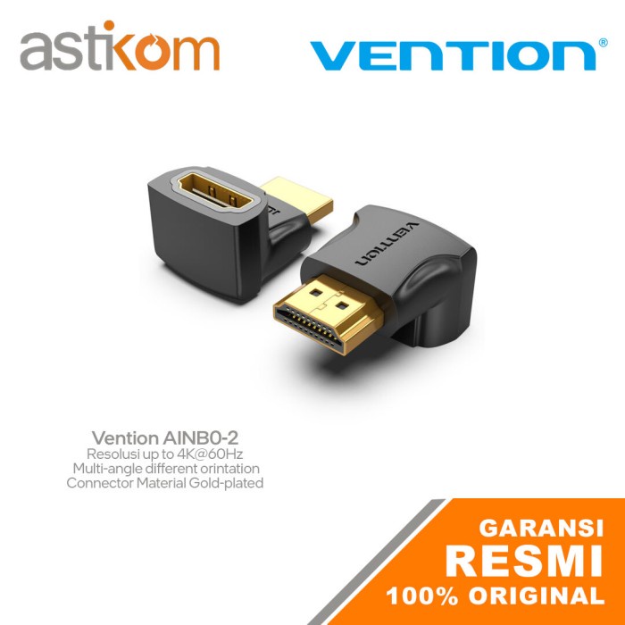 Adapter Vention HDMI Male to Female 90 270 Degree AIN AIO AIQ AIP