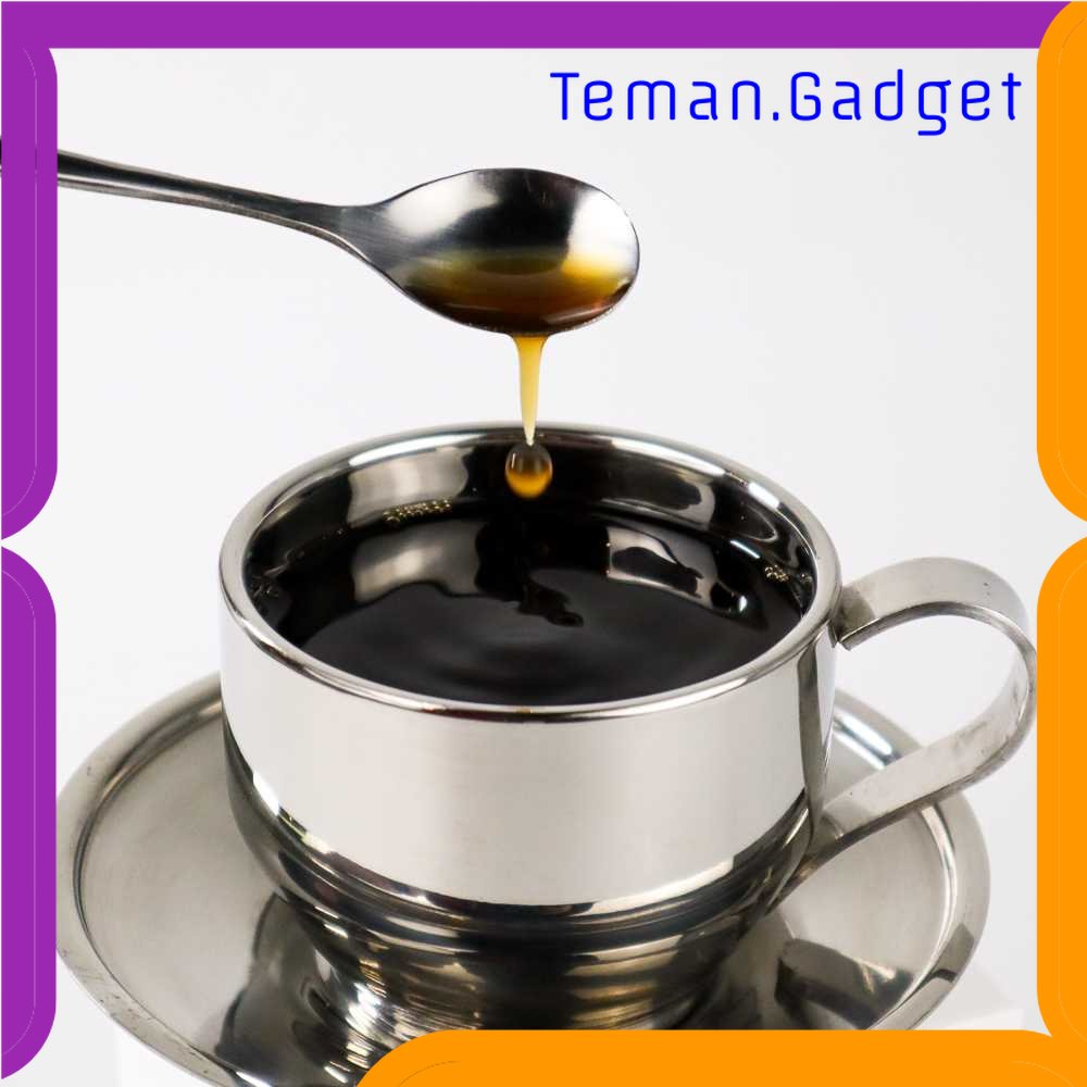 TG - DPR One Two Cups Set Cangkir Sendok Piring Kopi Stainless Steel - 201