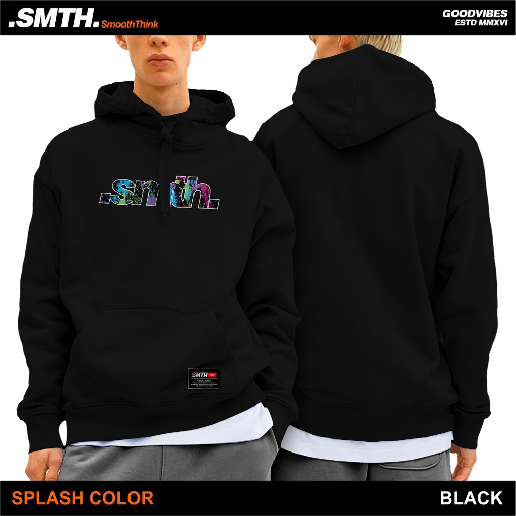 bhe nda - Hoodie Sweater Pria Motif Splash Color..,,