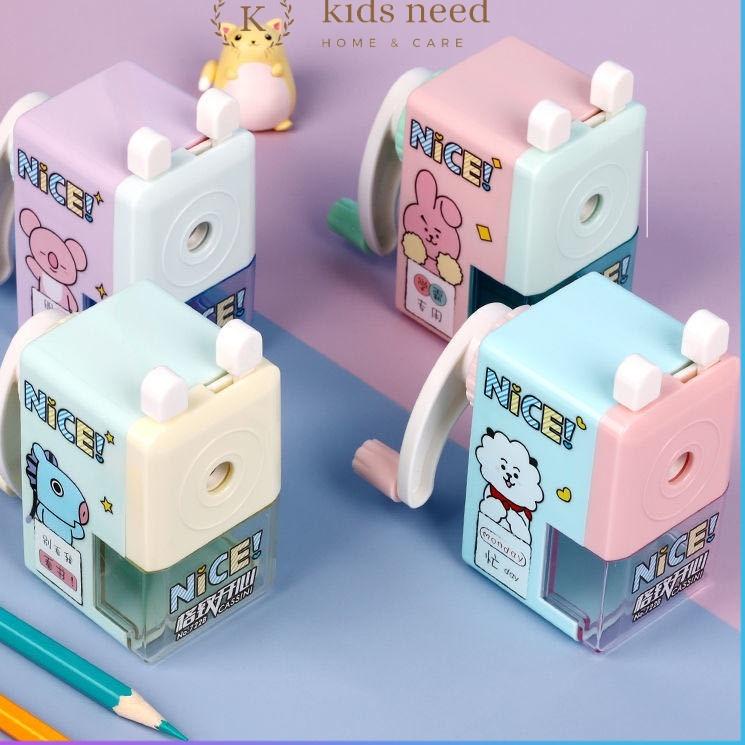

[PRODUK SBIFV] (CUCI GUDANG)Rautan mini/Serutan Meja Putar BT21/Rautan Karakter Lucu RZK