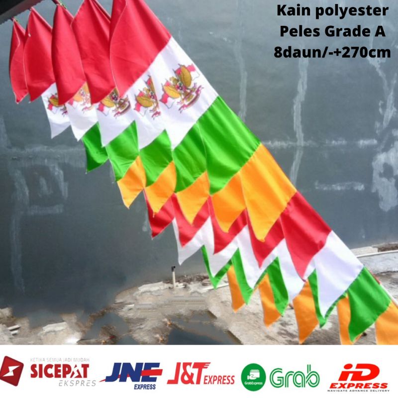 Bendera merah putih umbul umbul warna warni