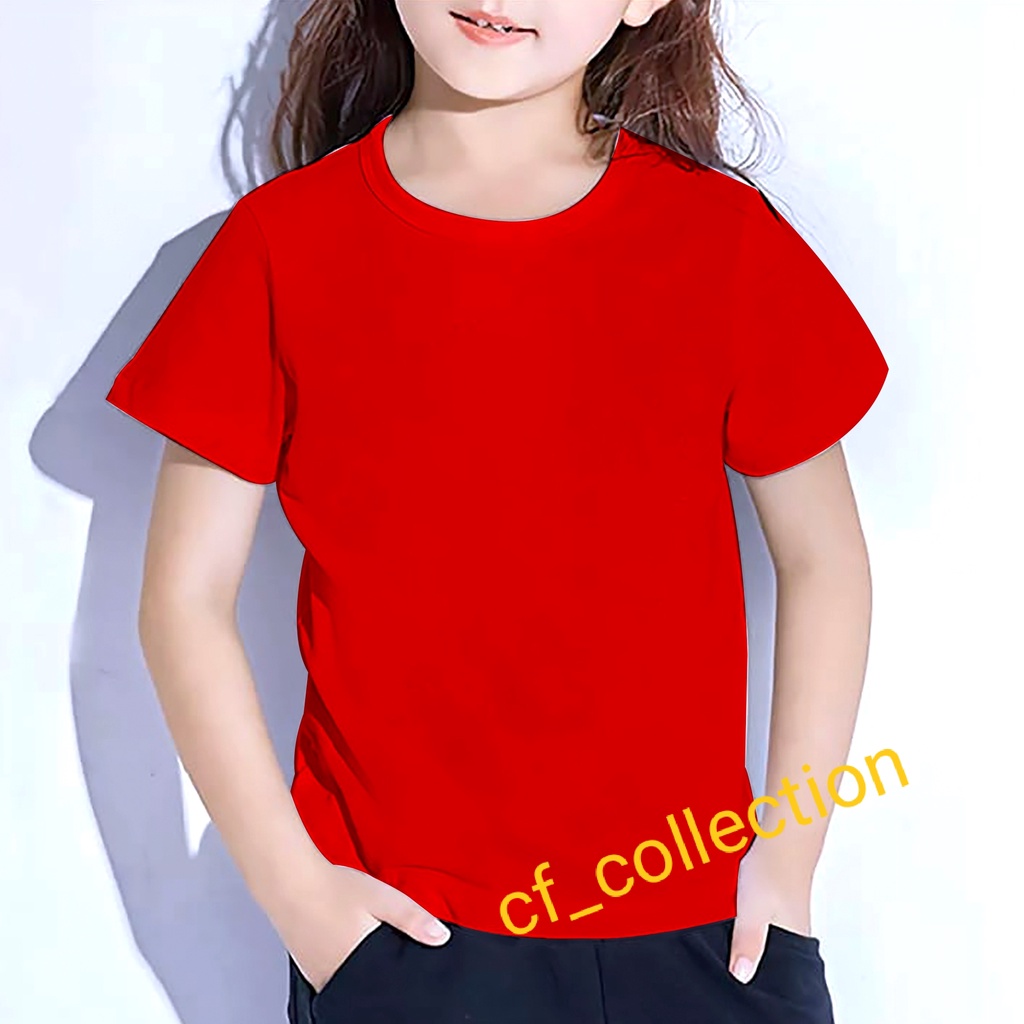 KAOS ANAK PEREMPUAN 1-10 TAHUN KUSUS POLOS