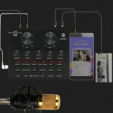 Terpercaya Soundcard V8 Mixer Bluetooth - SoundCard V8 Audio USB External