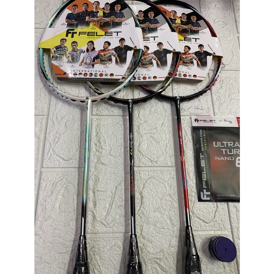 Raket Badminton Felet Light Tech T3 Kuat 32Lbs Original